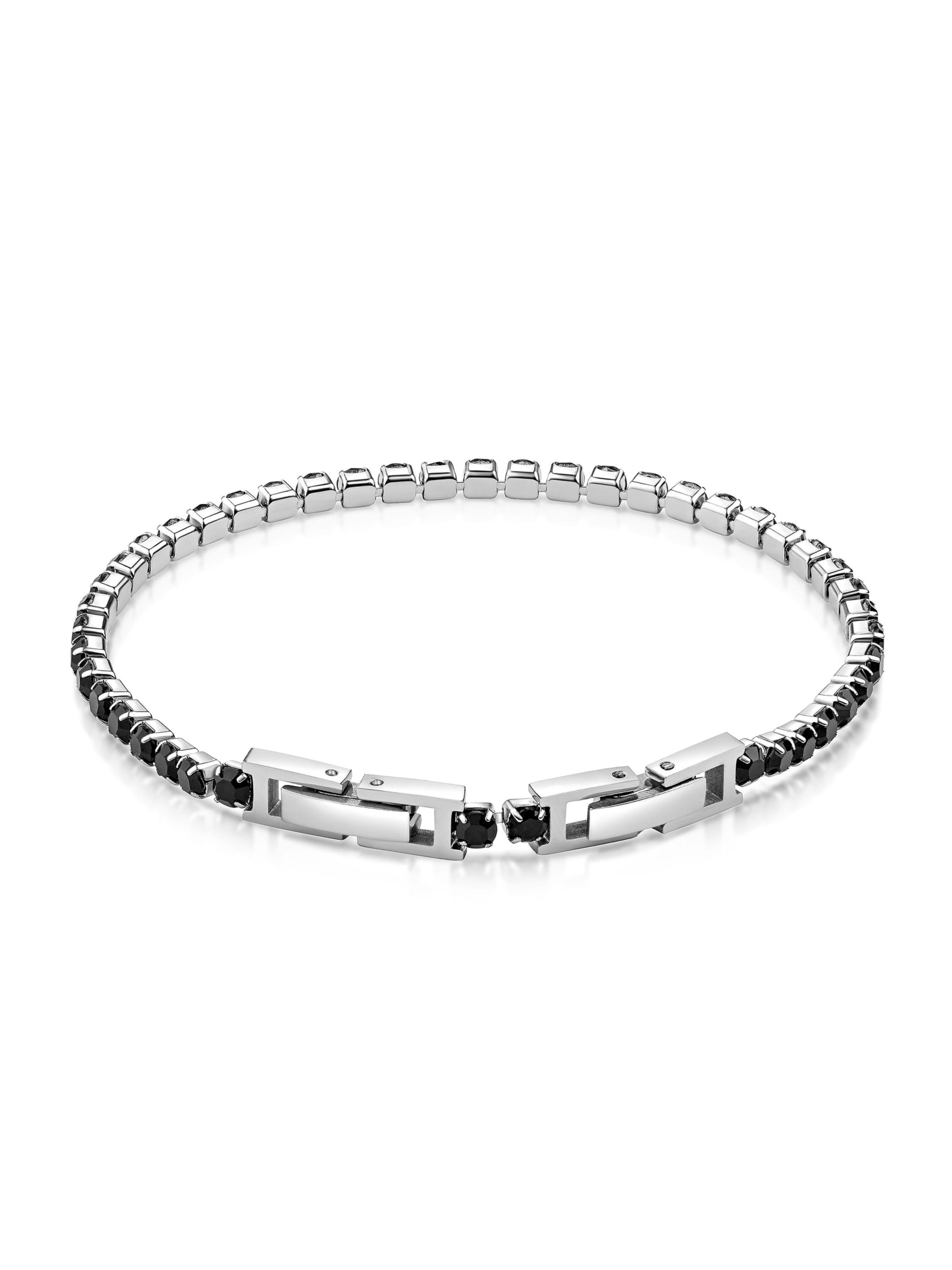 Zeeme Armband in schwarz / silber, Produktansicht
