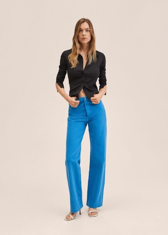 MANGO Wide Leg Jeans 'Nora' in Blau