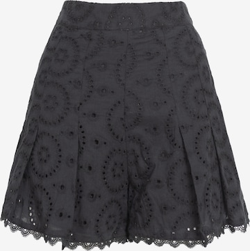 Influencer Расклешенный Штаны 'Sangalo' в Черный: спереди