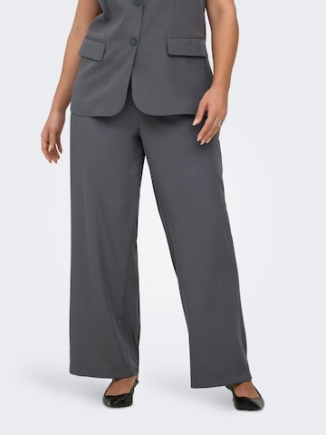 ONLY Carmakoma Wide leg Broek 'CARVictoria' in Grijs: voorkant