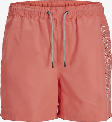 JACK & JONES - Calções de banho 'FIJI SWIM' em laranja: frente