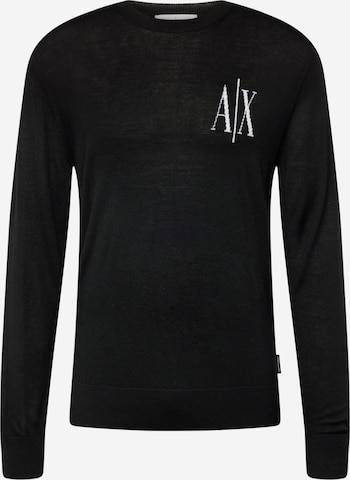 ARMANI EXCHANGE Sweater 'Maglieria' in Black: front