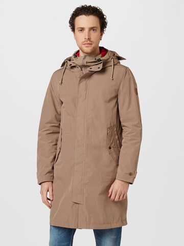 Parka mi-saison SCOTCH & SODA en marron : devant