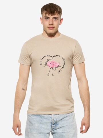 Cotton Prime T-Shirt 'Super Mutti' in Beige: Vorderseite