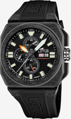 Montre à affichage analogique Lotus en noir : devant