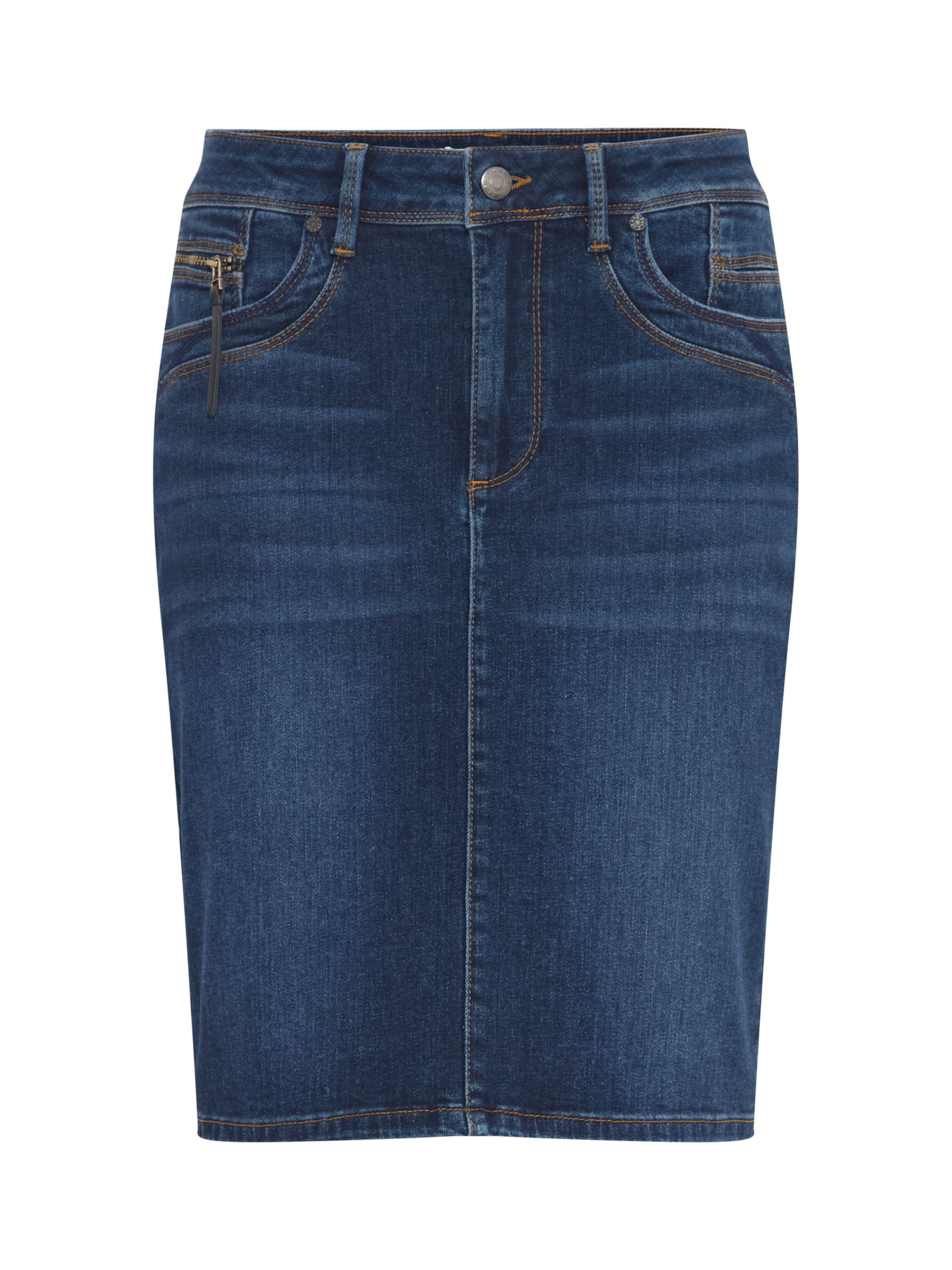 PULZ Jeans Rok 'Karolina' in Blauw: voorkant