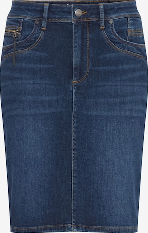 PULZ Jeans Rok 'Karolina' in Blauw: voorkant
