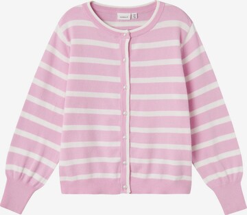 NAME IT Knit Cardigan in Pink: front