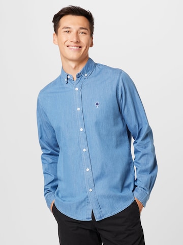 FAGUO Regular fit Button Up Shirt 'IVOY' in Blue: front