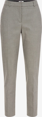 WE Fashion Slim fit Pleated Pants in Beige: front