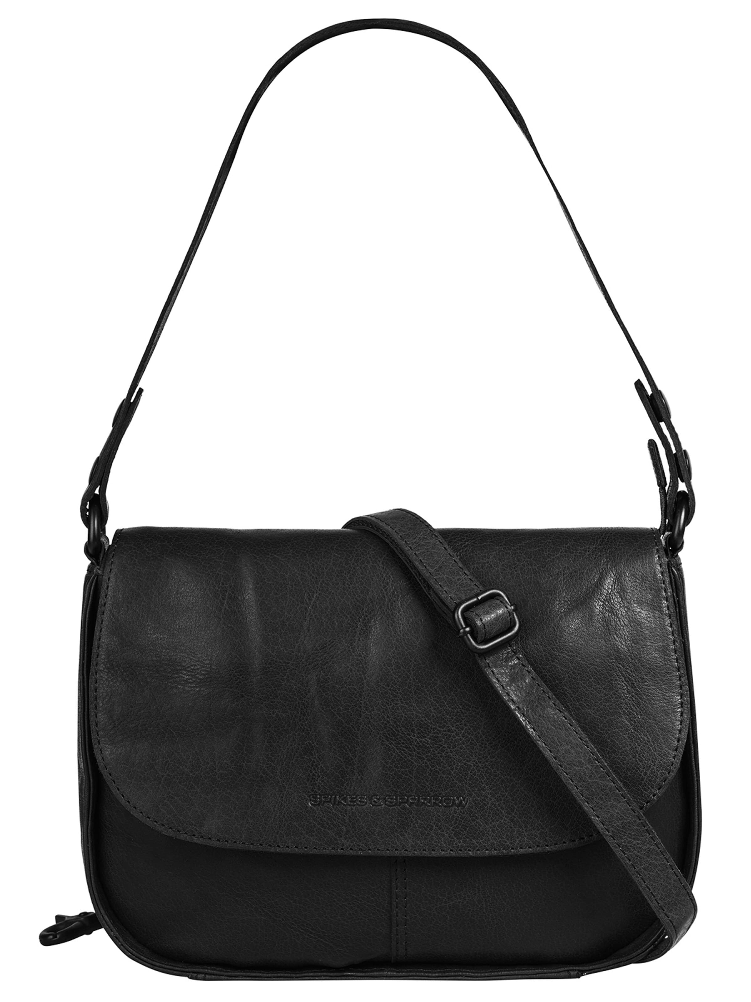 Spikes & Sparrow Crossbody Bag in Black: front