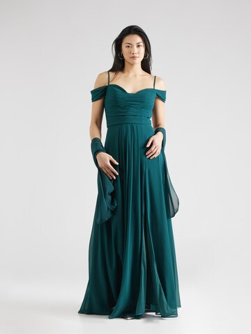 Rochie de seară de la mascara pe verde: față