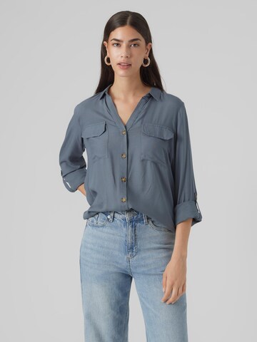 VERO MODA Bluse 'VMBumpy' in Blau: Vorderseite