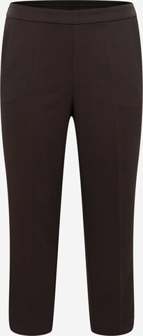 KAFFE CURVE Pleated Pants 'Sakira' in Brown: front