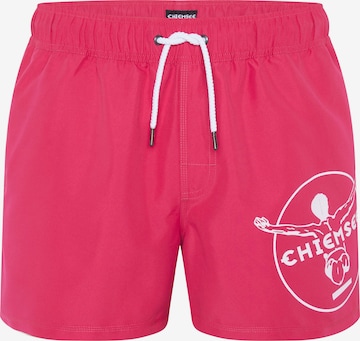 CHIEMSEE Badeshorts ' mit Label-Symbol und Taschen ' in Pink: Vorderseite