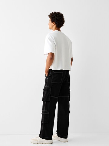 Loosefit Pantaloni cargo di Bershka in nero