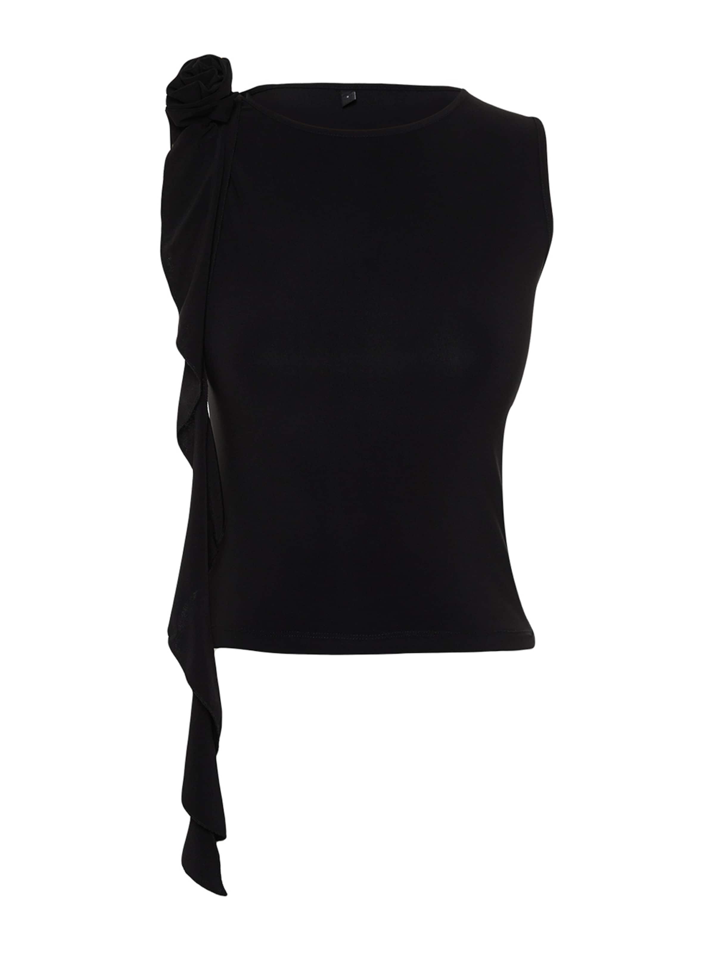 Top di Trendyol in nero: frontale