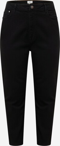 River Island Plus Tapered Jeans in Black: front