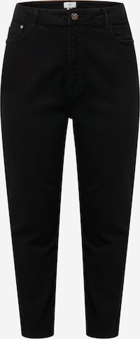 River Island Plus - Tapered Calças de ganga em preto: frente