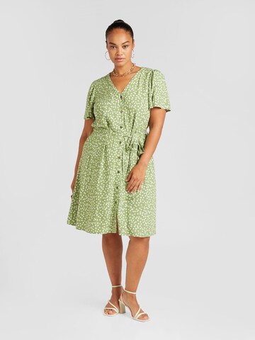 EVOKED Košeľové šaty 'VICATIE' - Zelená: predná strana