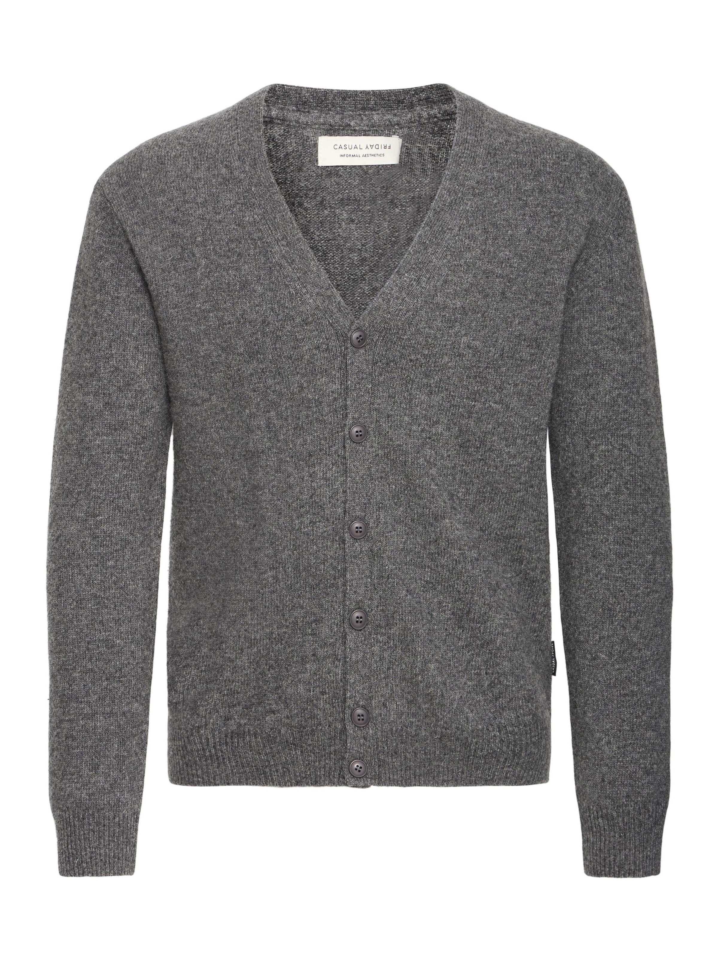 Casual Friday - Casaco de malha 'Karl' em cinzento: frente