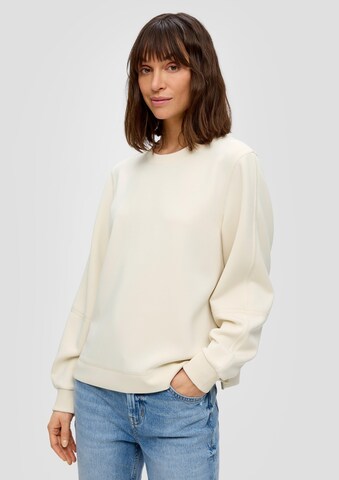 Sweat-shirt s.Oliver en beige : devant