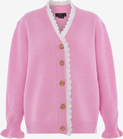 faina Cardigan in rosa / weiß, Produktansicht