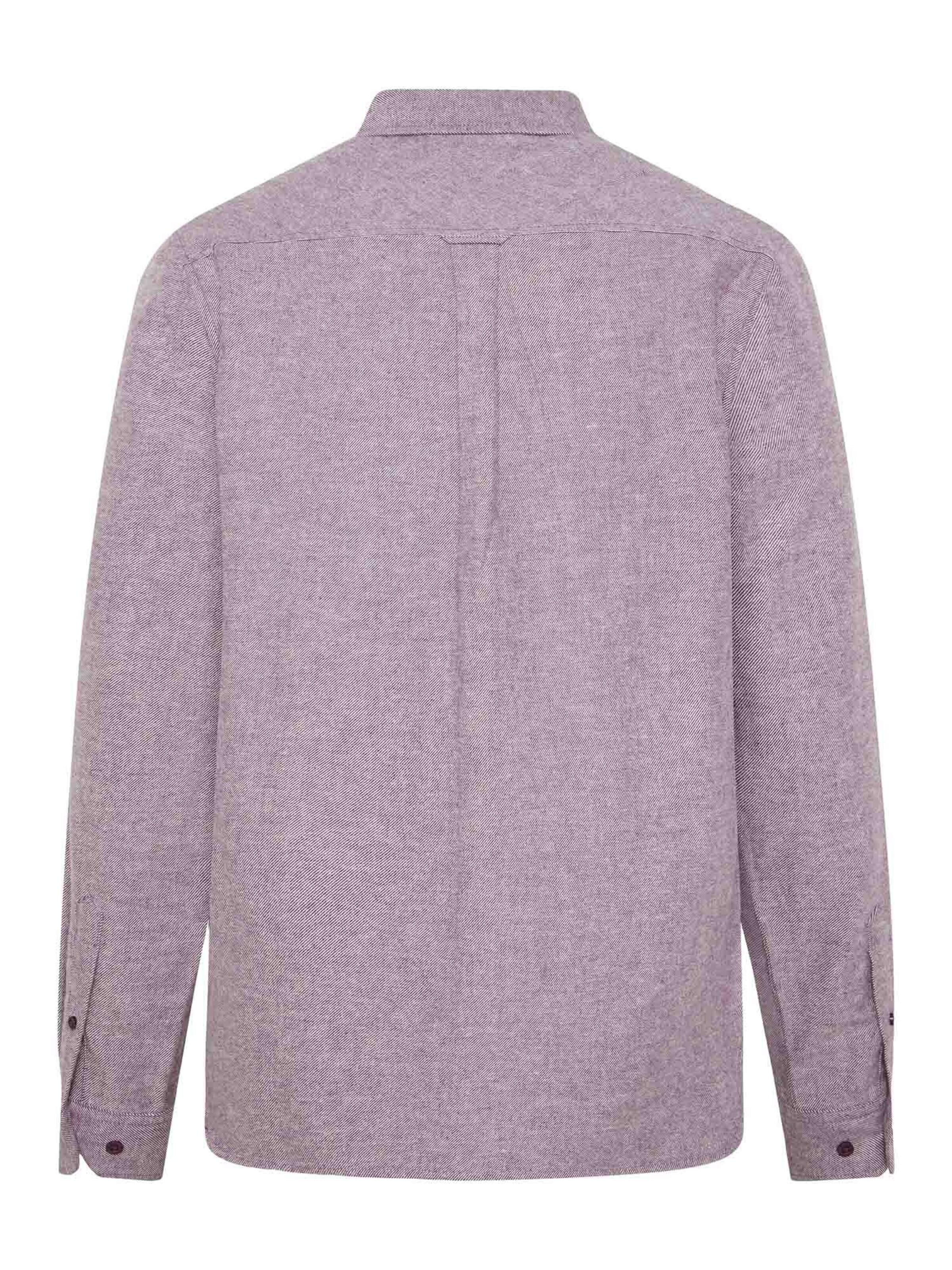 KnowledgeCotton Apparel Regular Fit Hemd in Lila