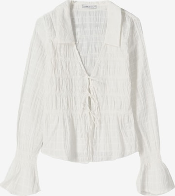 Camicia da donna di Bershka in bianco: frontale