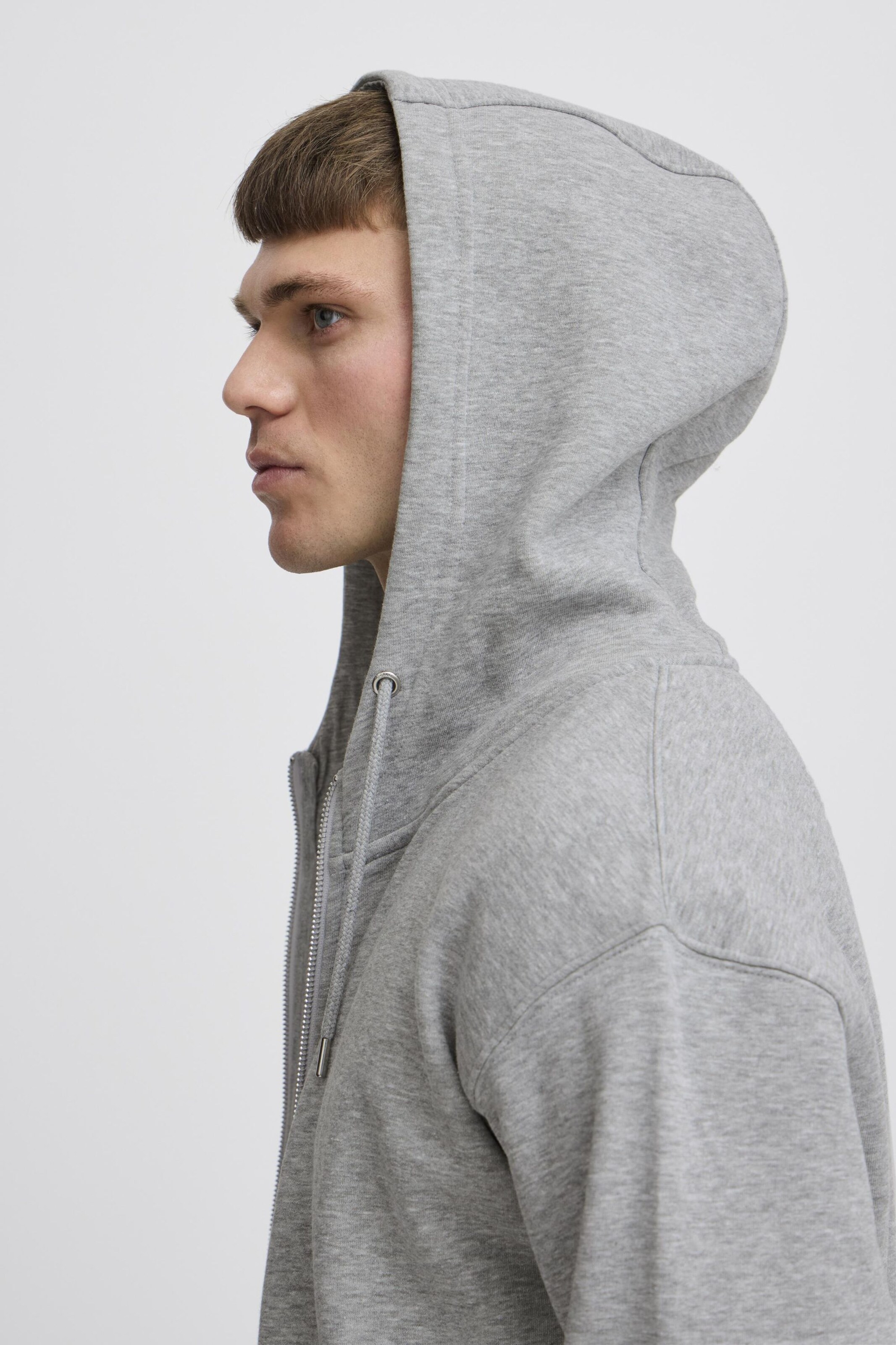 Solid Zip-Up Hoodie 'SD LENZ' in Grey | ABOUT YOU