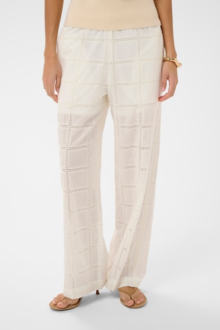 Wide Leg Pantalon 'SLCarmelita' SOAKED IN LUXURY en beige : devant