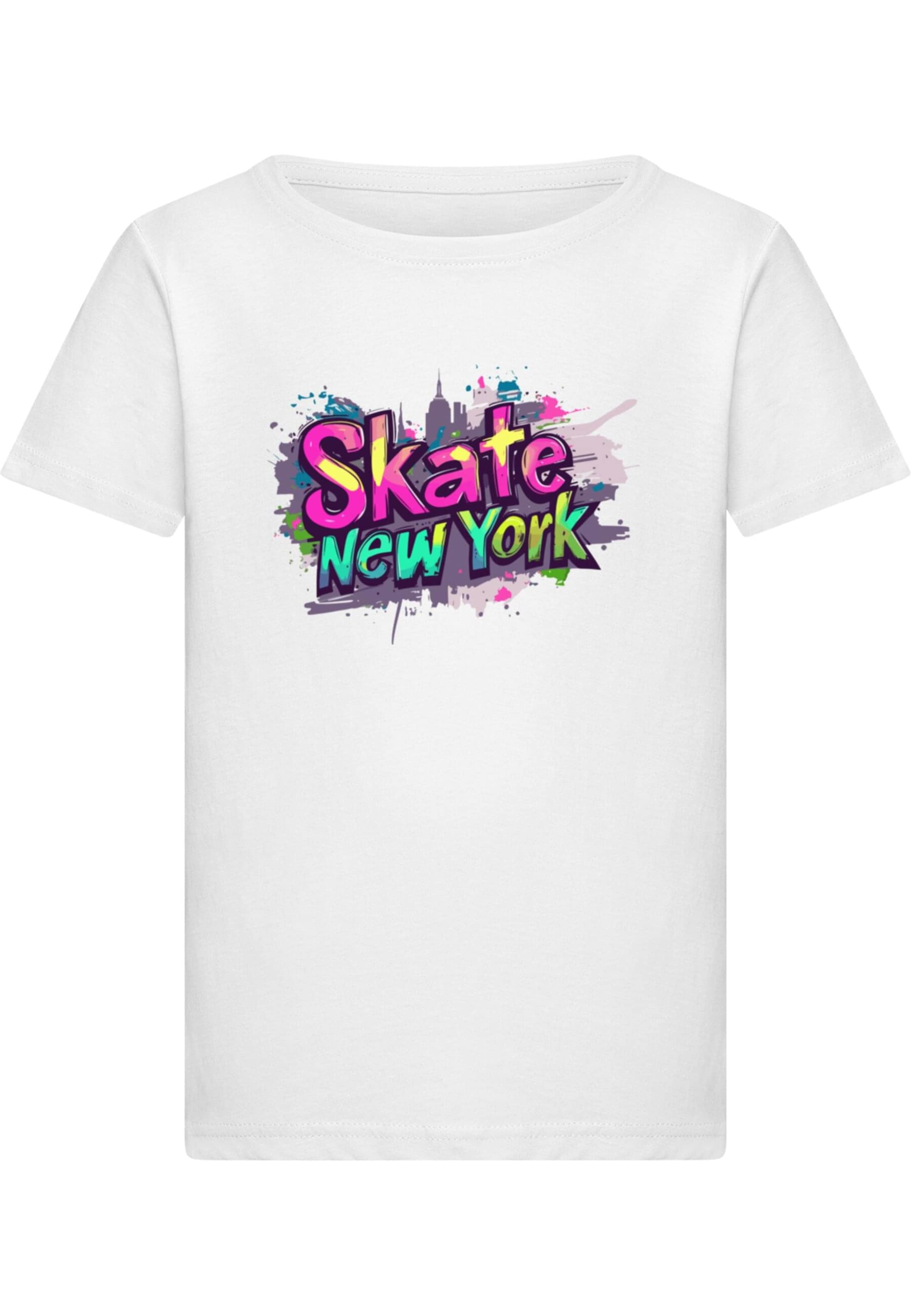 T-Shirt 'Skate New York' Merchcode en blanc : devant