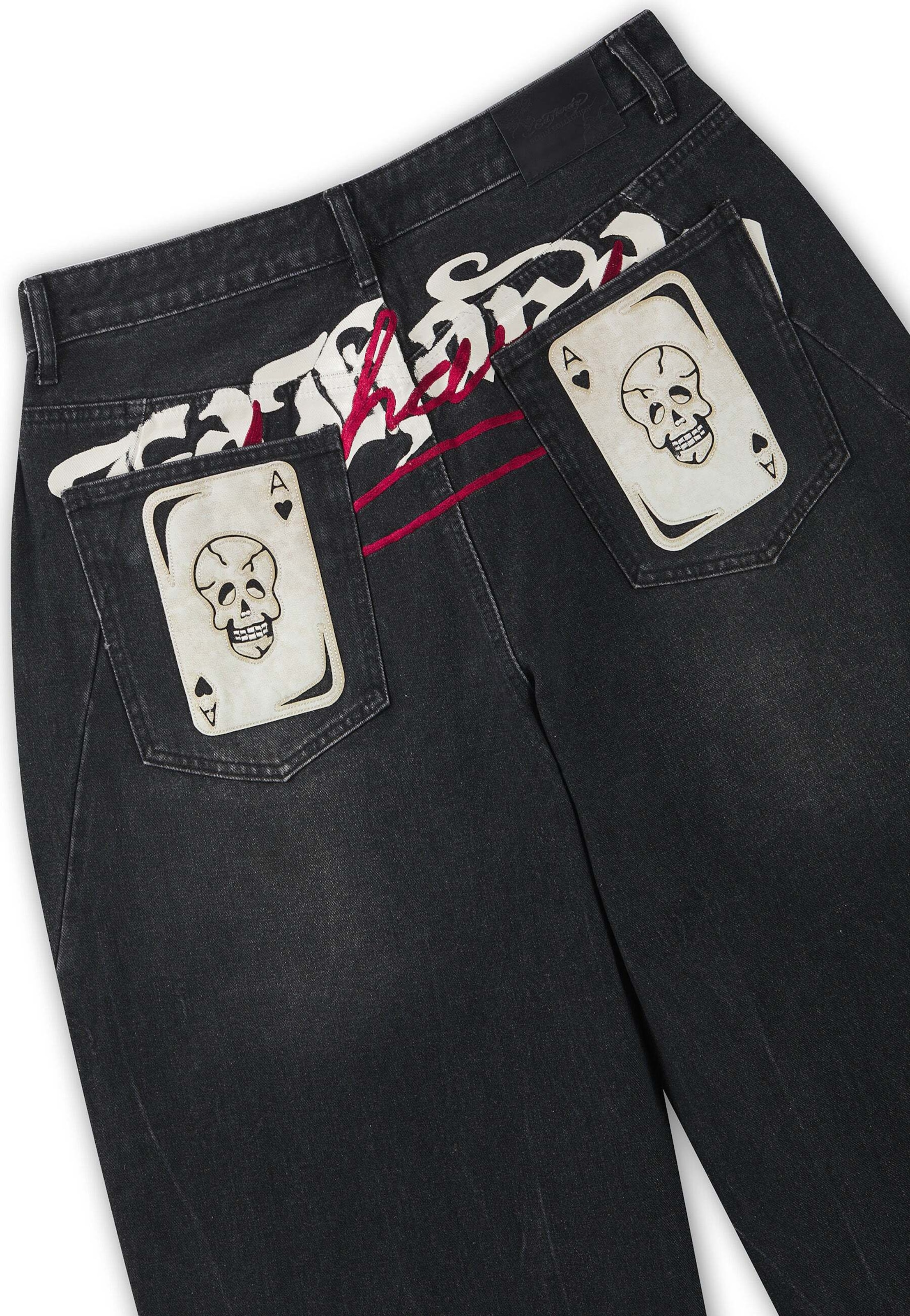 Largi Jeans de la Ed Hardy pe negru