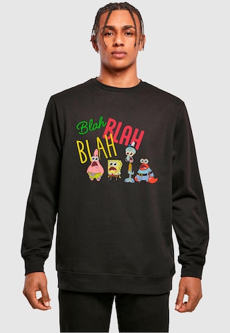 Merchcode Sweatshirt 'SpongeBob SquarePants - Blah' in Schwarz: predná strana