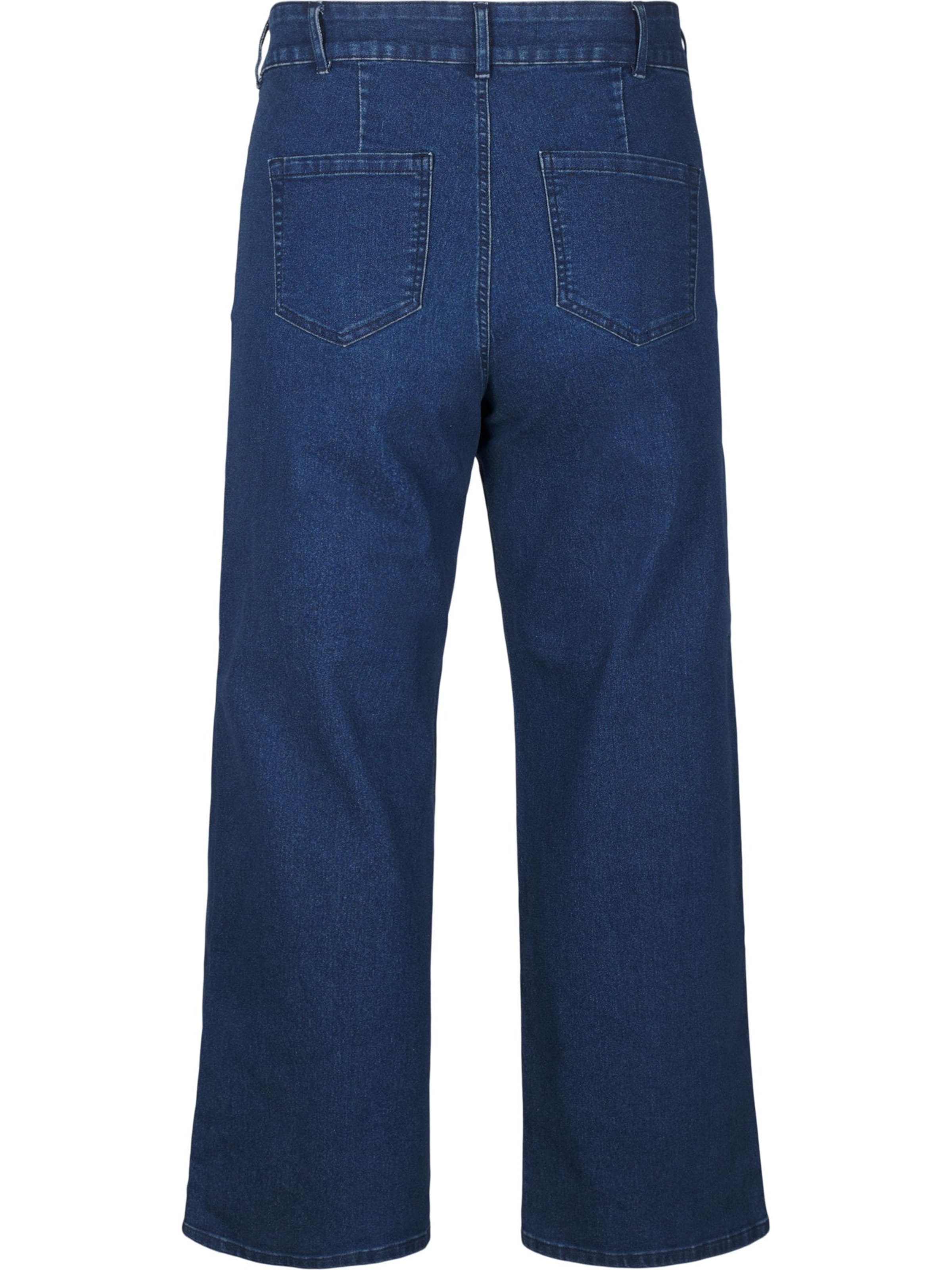 Flash by Zizzi Широка кройка Дънки в синьо