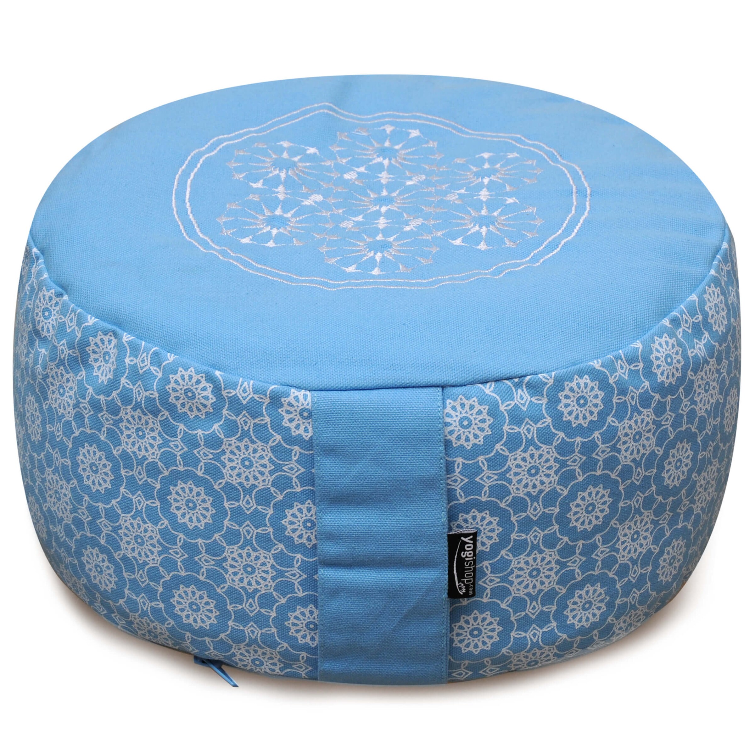 Yogishop Kissen in Blau: Vorderseite