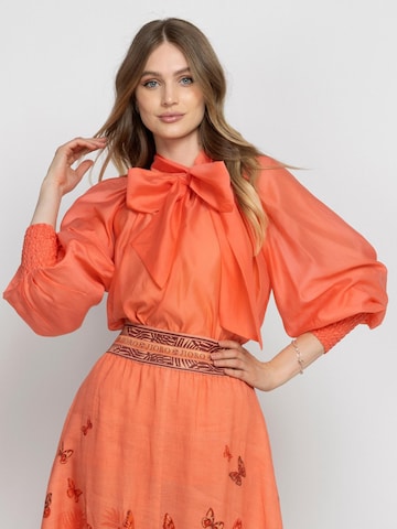 JIORO Bluse 'ESSENTIALS'‌ in Orange