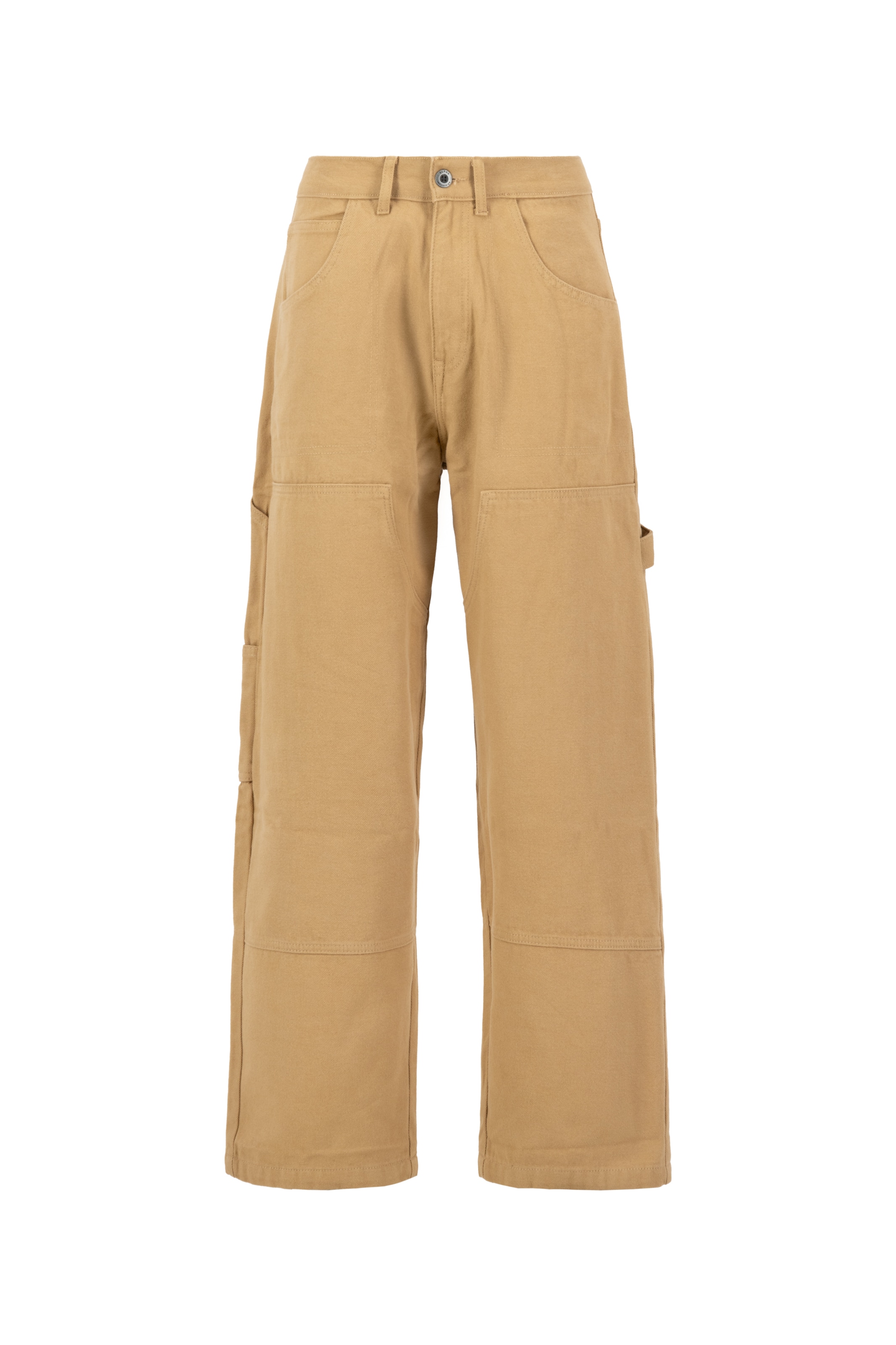 ALPHA INDUSTRIES Loose fit Cargo trousers 'Carpenter' in Beige: front