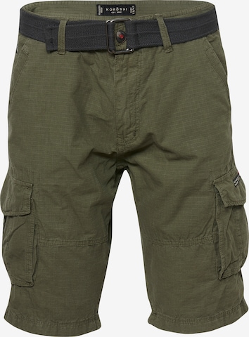 KOROSHI Regular Pants in Green: front