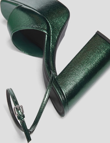 Pull&Bear Sandali s paščki | zelena barva