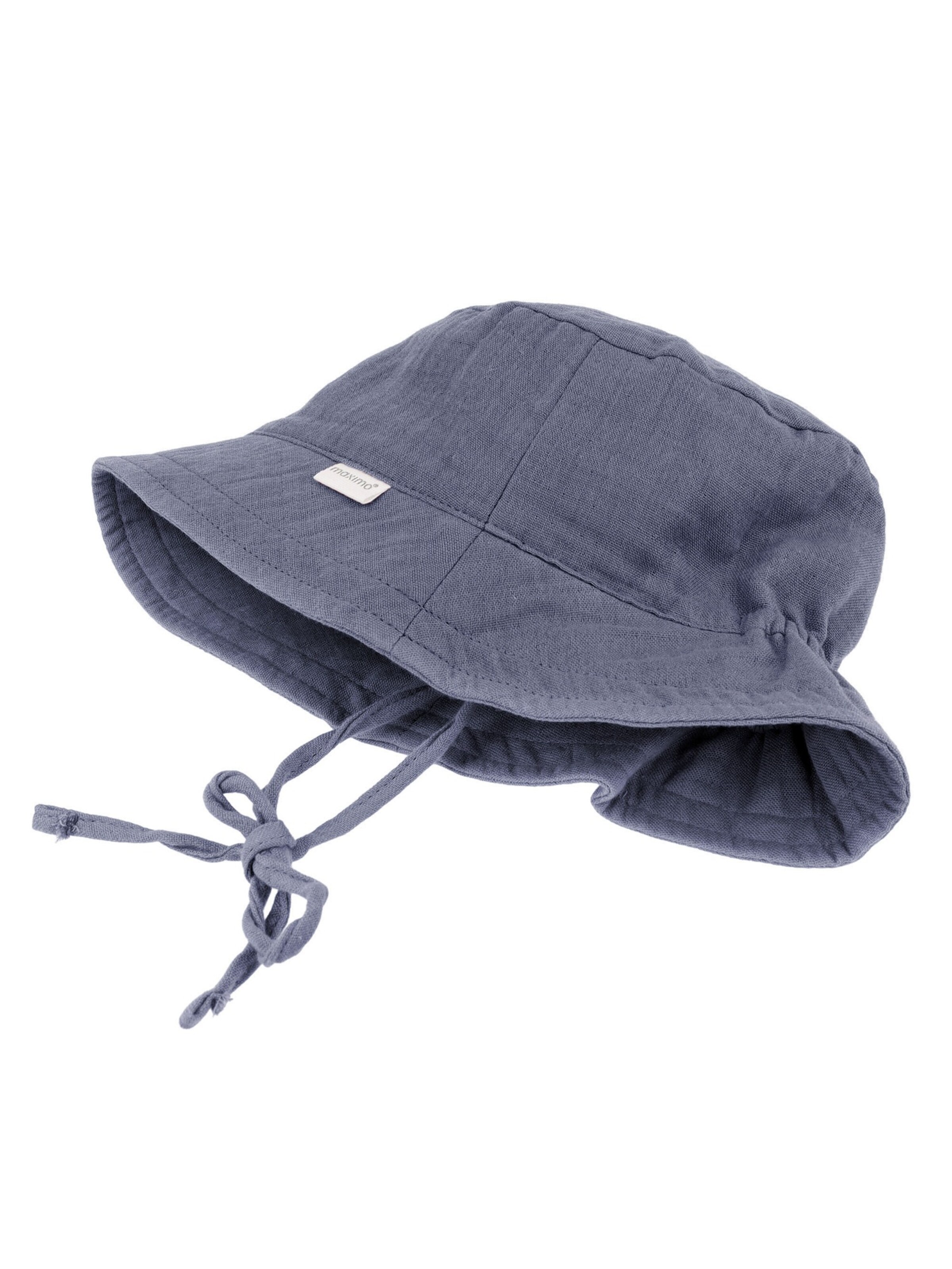 MAXIMO Hat 'GOTS MINI-Hut, Bindeband Musselinstoff, Futter, UV' in Blue