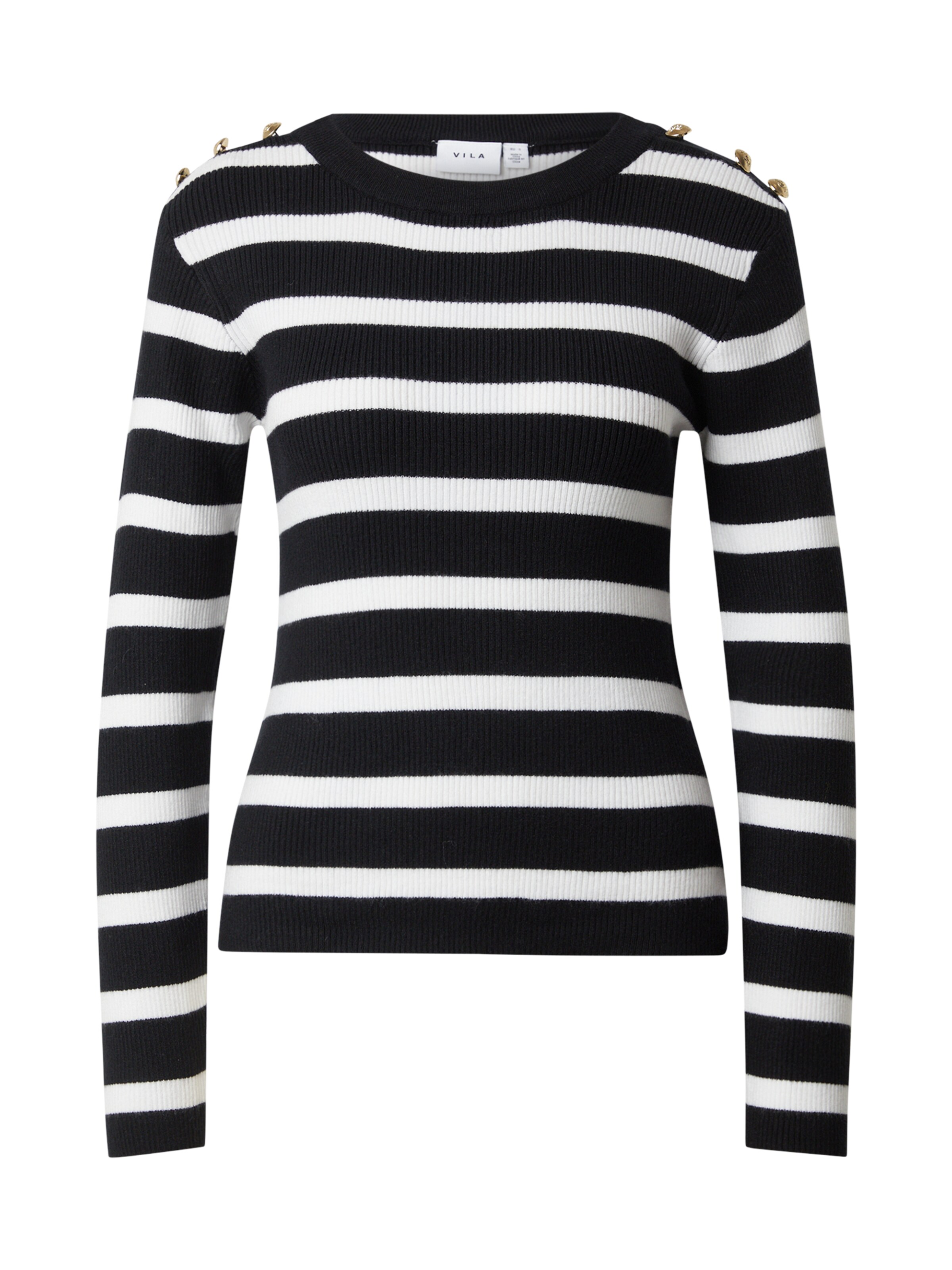 VILA Sweater in Black: front