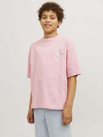 T-Shirt Jack & Jones Junior en rose : devant