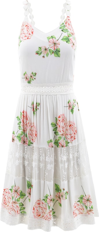 AIKI KEYLOOK Kleid 'Glaced' in Weiß AIKI KEYLOOK Kleid 'Glaced' in Weiß