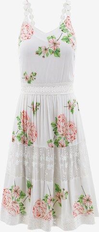 AIKI KEYLOOK Dress 'Glaced' in White: front