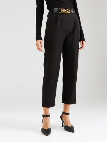 Hailys Regular Pleat-front trousers 'Va44leria' in Black: front