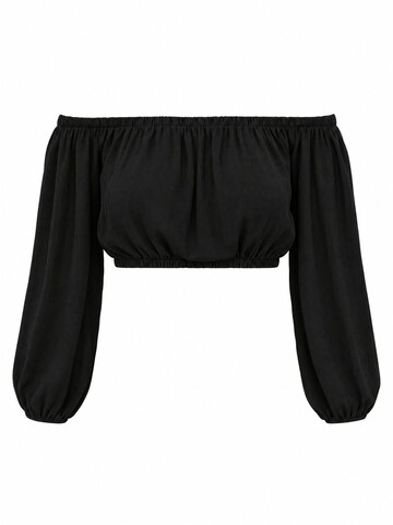 Ethiquet Top 'Crop Top' - fekete: elől