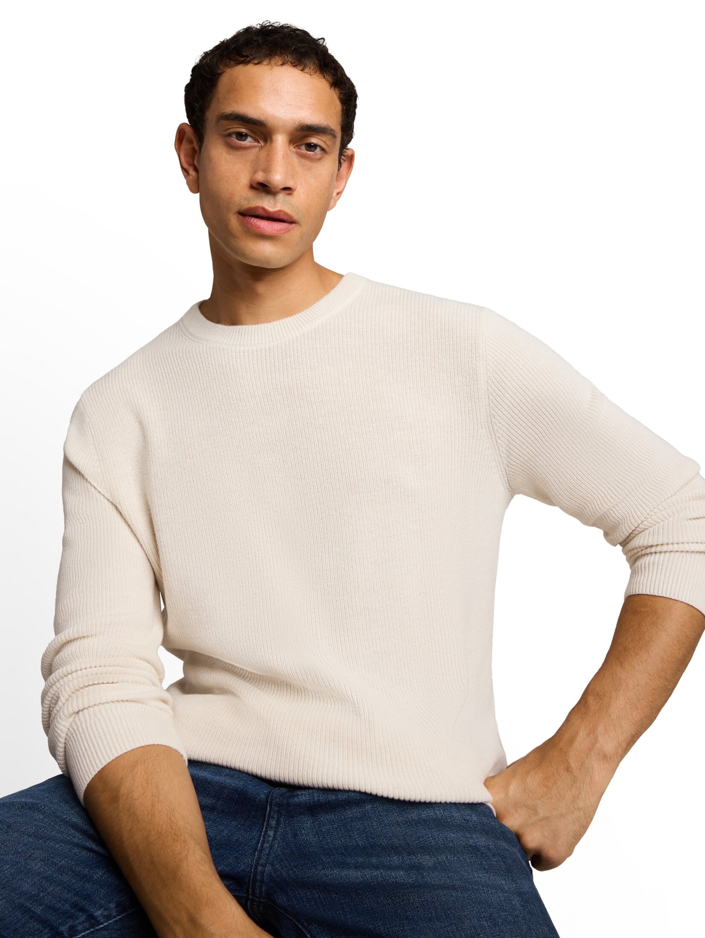 TOM TAILOR Pullover in Weiß