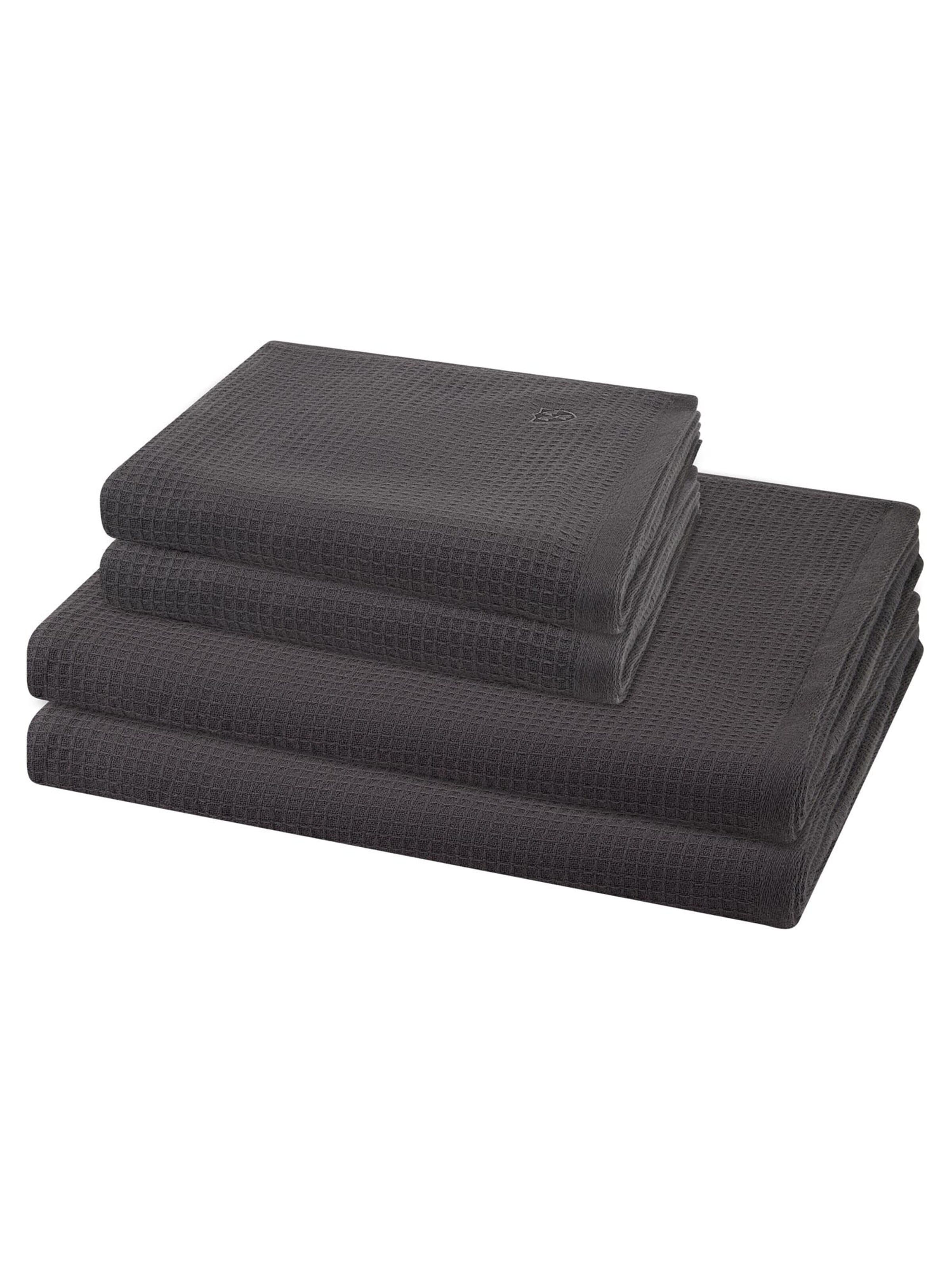 ROSS Towel 'Pique' in Grey: front