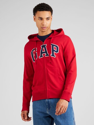 GAP Sweatvest in Rood: voorkant